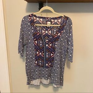Anthropologie patterned top.